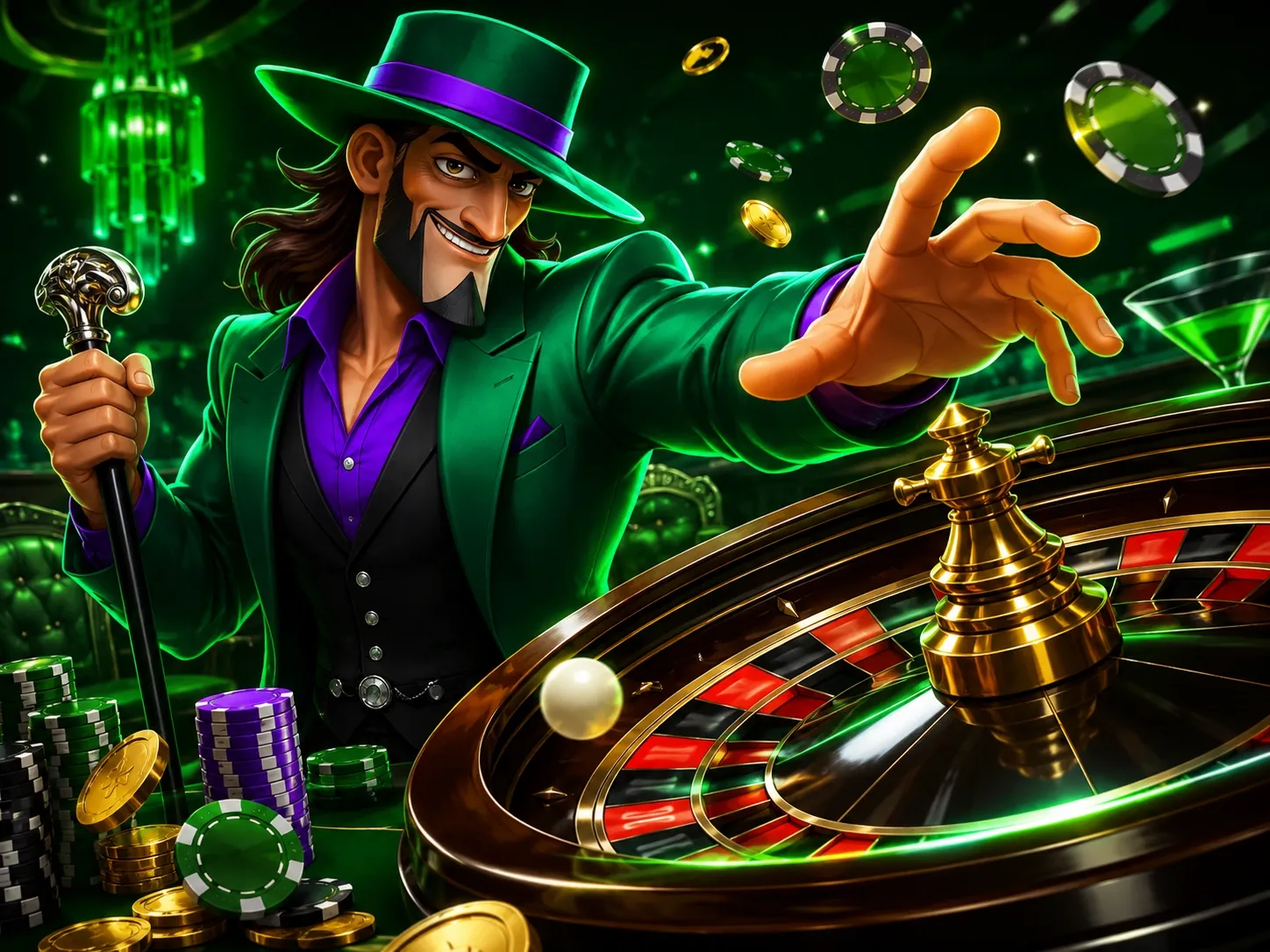 Roulette with jack green spin